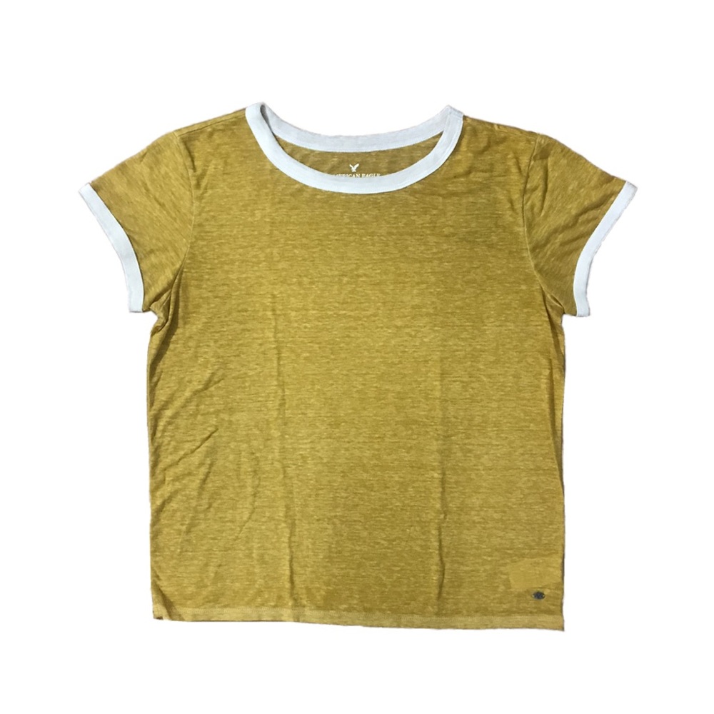 American Eagle Mustard Yellow Tee